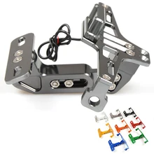 Moto rcycle Кронштейн номерного знака Индикатор с светодиодный свет для honda dio cbr 600rr сертификатом от сертификационной cr f4i moto onda x-adv msx тени 750 125