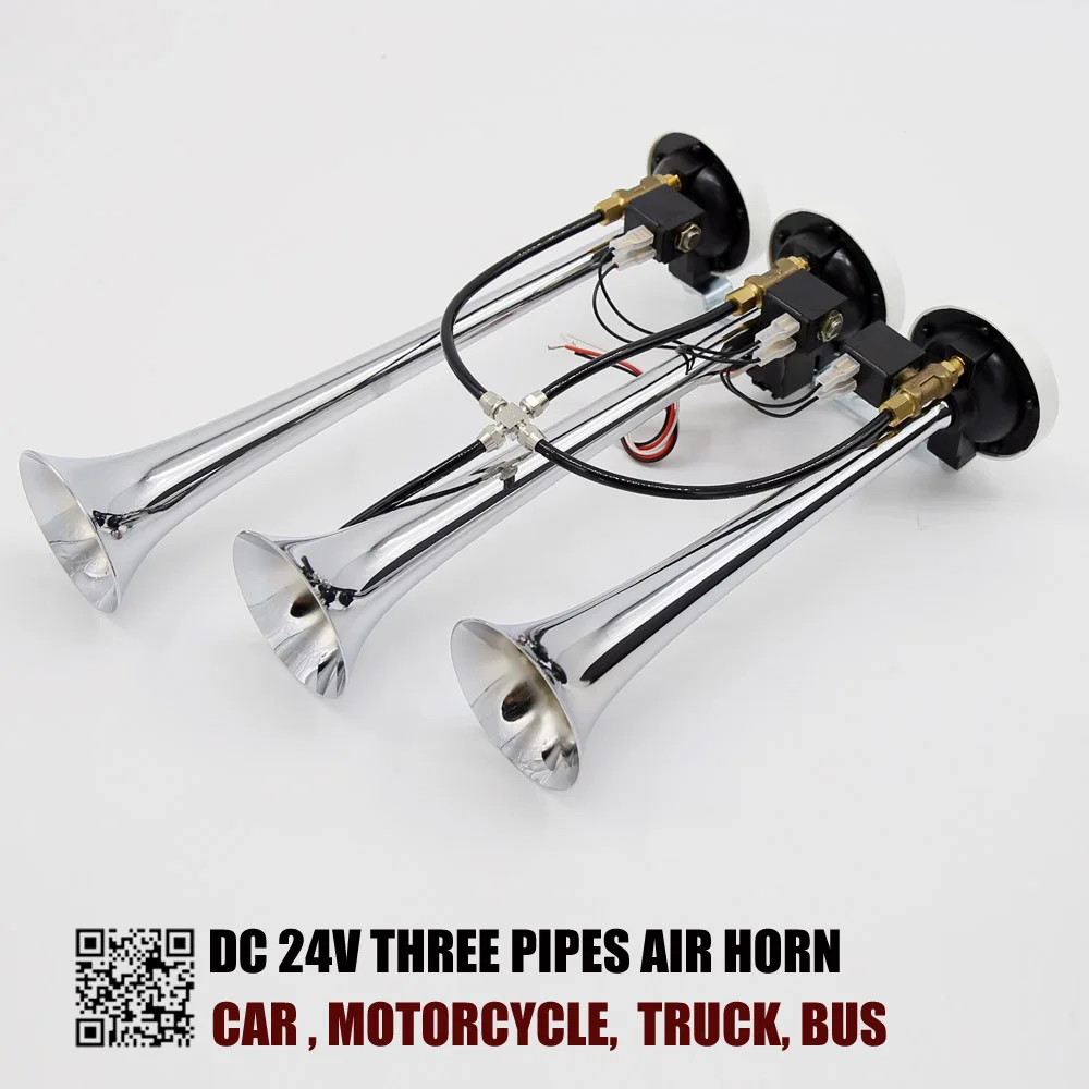 Okc12v Or 24v Three Pipes Air Horn For Truck ,bus, Zinc Alloy Multi