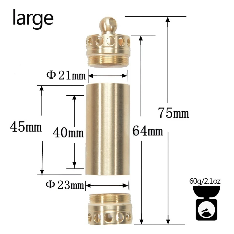 Латунный водонепроницаемый держатель для капсул, бутылки для таблеток, аварийные аптечки для первой помощи, безопасная бутылка для таблеток для выживания, для кемпинга, EDC, резервуар