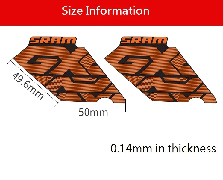 Новинка, SRAM1 GX защитные наклейки на шатуны, наклейки на зубную пластину, велосипедные наклейки
