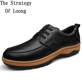 

Genuine Leather Men Shoes Fashion Low Calf Man Sneakers Men Oxford Business Dress Shoes Plus Big Size 49 50 51 52 53 54 161114