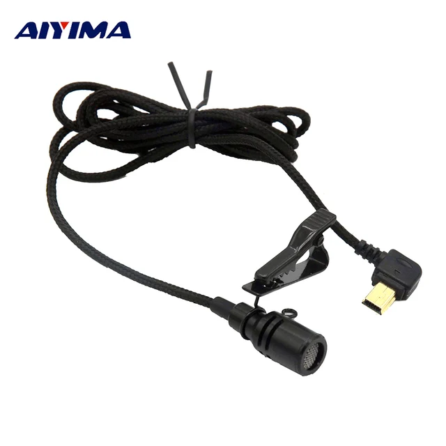 AIYIMA Professional External USB Microphone With Collar Clip For SJCAM SJ6 LEGEND SJ7 STAR SJ360 Studio Microphone For Computer
