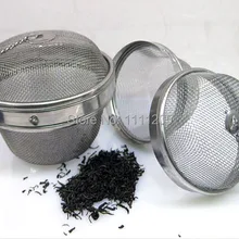 2 шт. чайная заварка 8 см из нержавеющей стали сито для кастрюли дуршлаг фильтр с цепочкой травы сетки запирающийся чай мяч мешок коробка набор инструментов