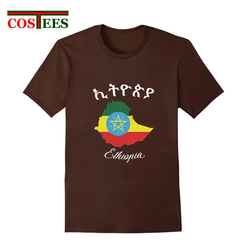 Молодежный с коротким рукавом футболки Эфиопия карта футболки homme Эфиопии иудейский Семья футболка хлопковый свитшот для взрослых patriot футболка - Цвет: 9