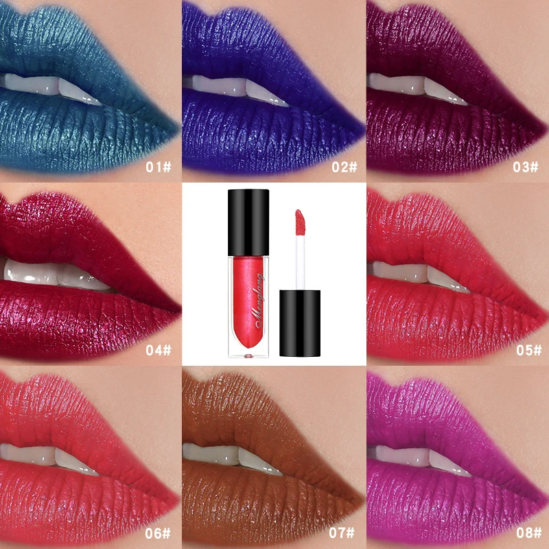

1pc Shiny Mermaid Liquid Matte Lipstick Easy To Wear Long-lasting Lip Gloss Symphony Stars Waterproof Nude Lip Lipsticks Make up