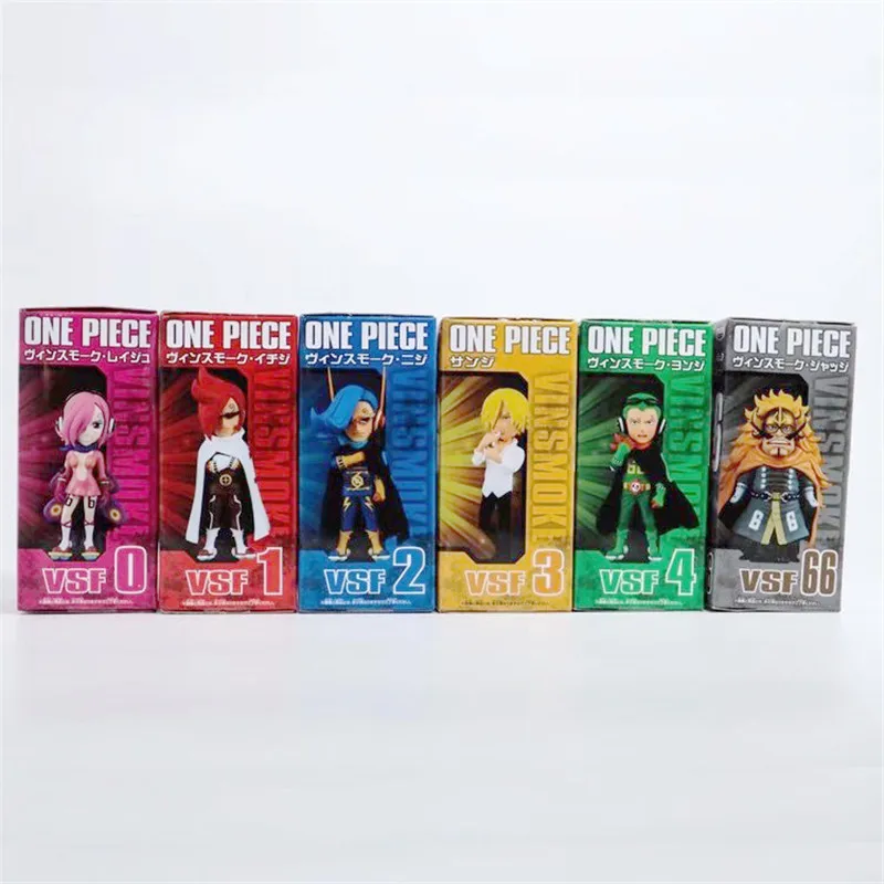 Anime One Piece Vinsmoke Family Action Figures Toys 2018 New Judge Reiju Ichiji Niji Sanji Figuras Dolls Brinquedos Gift 6pcsset  8cm (16)
