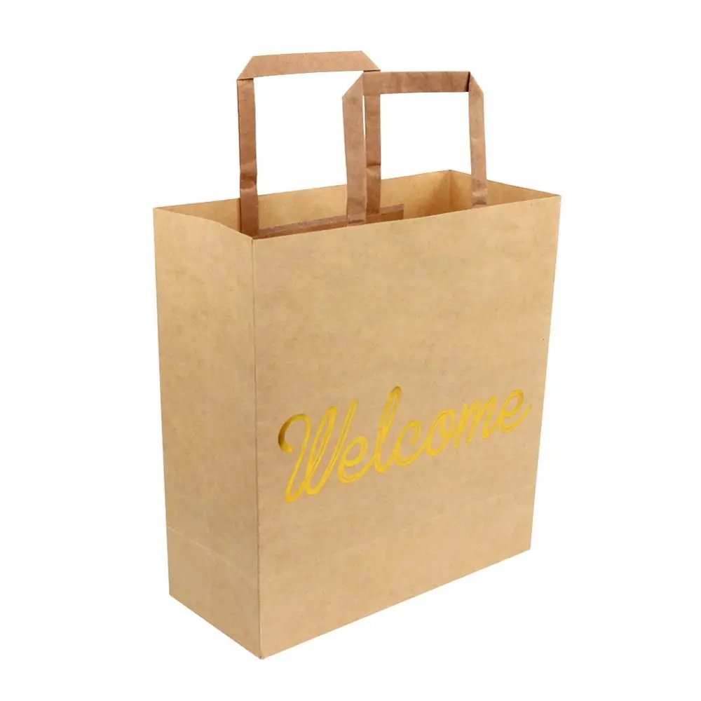 OurWarm 5 шт крафт-бумажный мешок с ручкой сувенир для свадебной вечеринки сумка Подарочная упаковка для конфет мешок хозяйственные сумки товары для дня рождения - Цвет: B