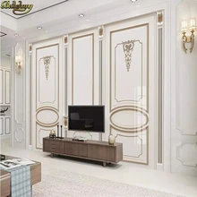 Beibehang пользовательские Европейские Белые штукатурки резьба стеновые панели обои для стен 3 d фото настенной бумаги фрески ТВ фон