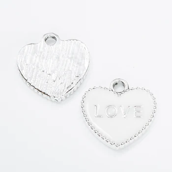 

40pcs high Quality heart Enamel Alloy jewelry Headdress pendants for bracelet necklace DIY jewelry making js1227
