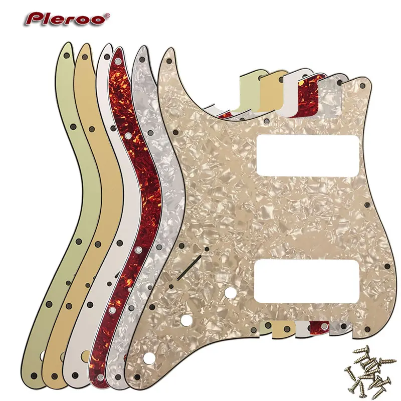 Pleroo высококачественные запчасти для гитары 2 P90 гитара Stratocaster PICKGUARD левой руки US 11