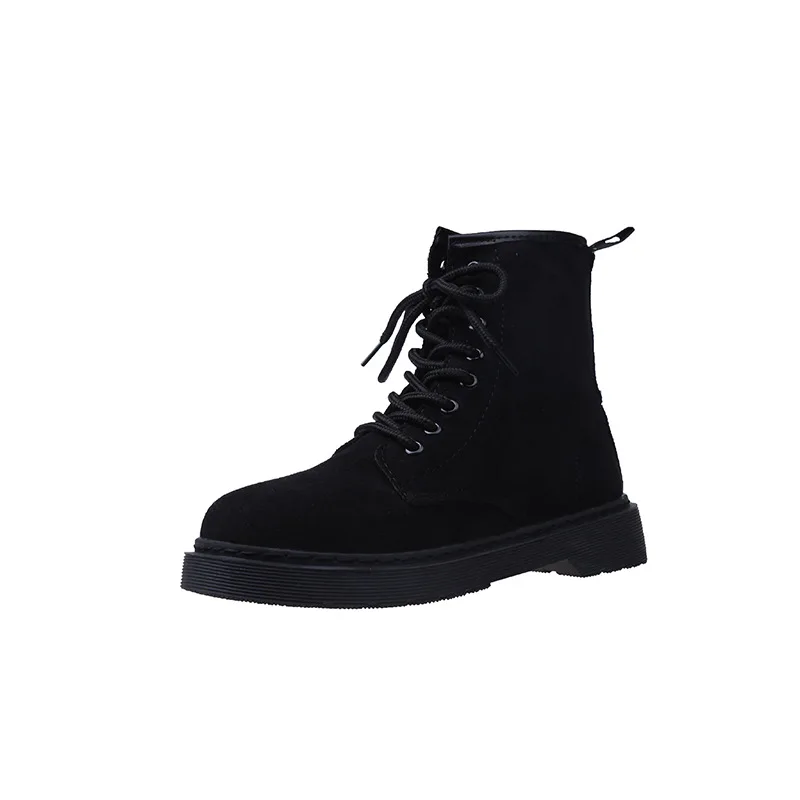 

2019 autumn and winter European and American fashion retro thick-soled women's Martin boots black ljj 0216