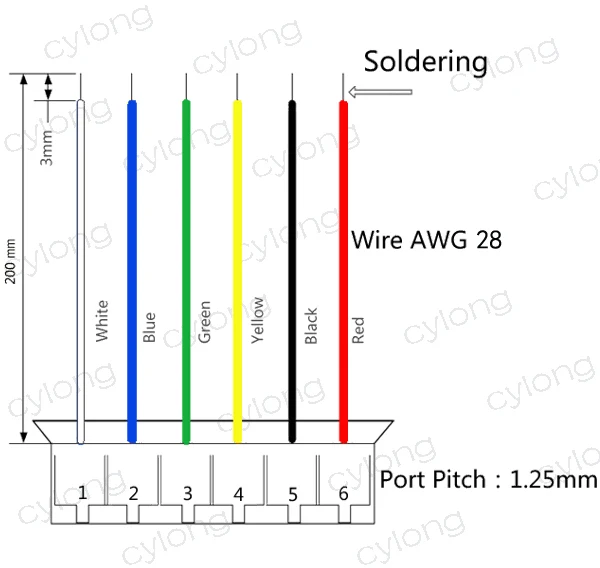 Мини. Micro 1.25 мм T-1 6-Булавки Conector ж/. X 10 sets.6 pin 1.25 мм