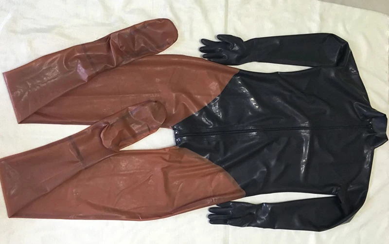 

Free shipping !! Women one-piece cat suit latex bodysuits with gloves&socks