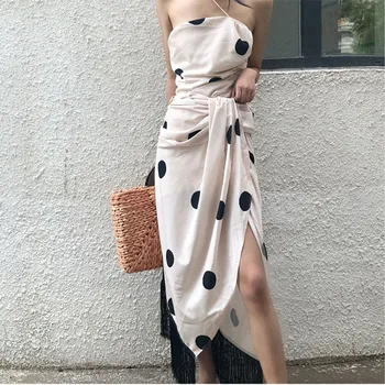 

2019 New Women's Sexy Halter Tops Split Long Irregular Skirts Set Temperament Women 2 Piece Skirt Sets