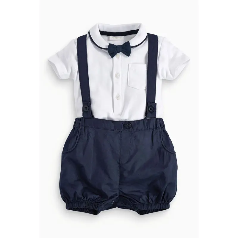 

3pcs Toddler Baby Infant Boy Girl Unisex Outfits Bow Tie T shirt Bib Pants Kids Casual Clothes Set