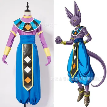 

Dragon Ball God of Destruction Beerus Cosplay Costume for Men Boys Full Set Costume Halloween Costumes for Adult