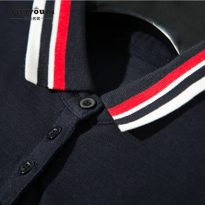 Summer Midi Dog Appliques T Shirt Dress Women Polo Collar Button Split Sundress Navy Black Casual Loose Dresses Plus Size M-2XL