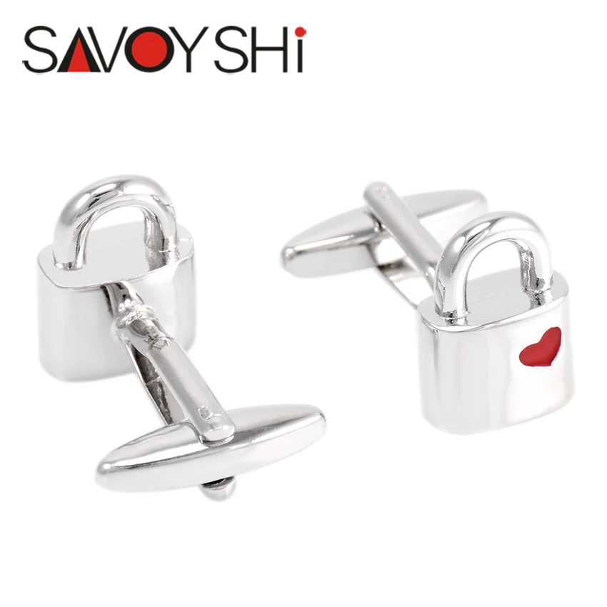 Серебряные запонки SAVOYSHI с замком для мужской рубашки высокого качества эмалью и