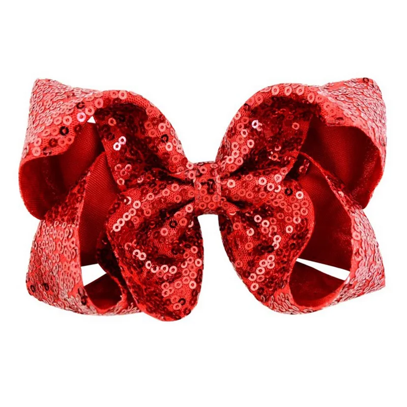 

1Pcs 6''Girls paillette bubble flower hairpins boutique kid Bow hair Fashion Princess Bow Sequin Bling Hair Clip Accessories A71