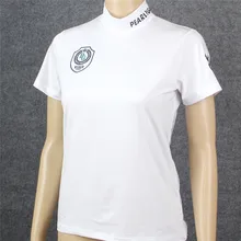 Женские жемчужные ворота гольф футболки для тренировок o-образным вырезом короткий рукав быстросохнущая хлопок PG30 Гольф футболка Спортивные товары 2 цвета