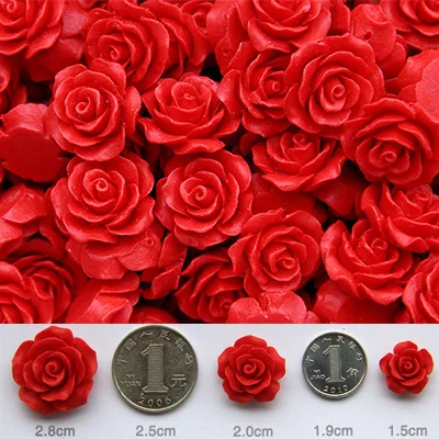 10pcs Cinnabar Red Paint Carved Roses Bead Natural Ore 10pcs Cinnabar Red Paint Carved Roses Bead Natural Ore Lacquer Carving Small Pendant Bracelet Jewelry