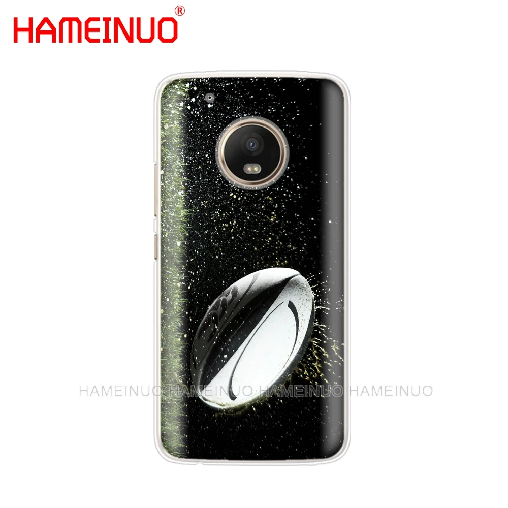 HAMEINUO كرة رجبي الرياضة حالة الهاتف غلاف لهاتف motorola moto X4 C G6 G5 G5S G4 Z2 Z3 اللعب زائد