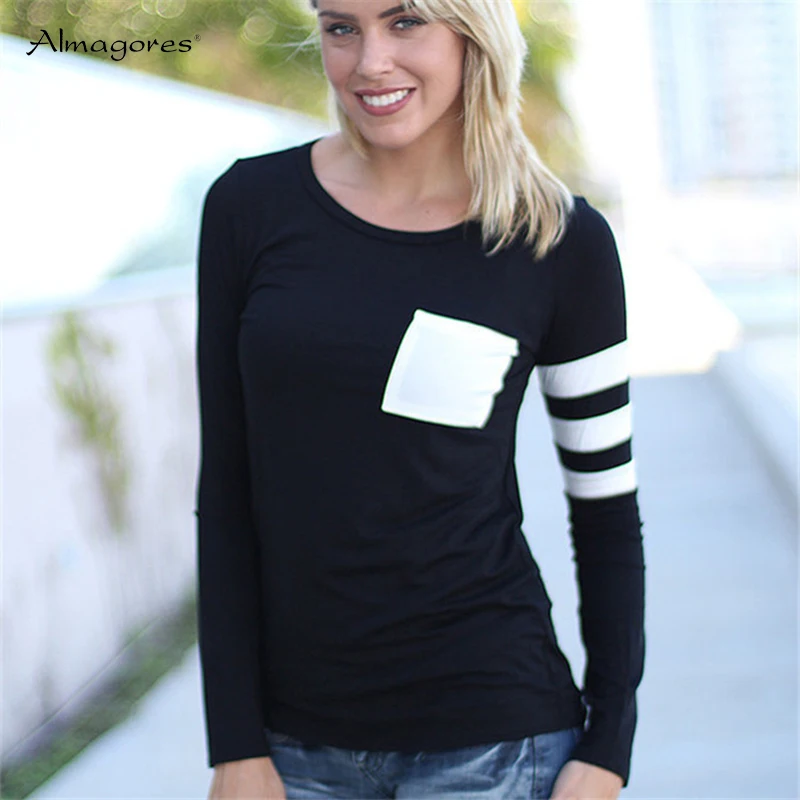 Almagores Blusas Femininas 2018 г. Новые Для женщин Женские однотонные модные рубашки с длинным