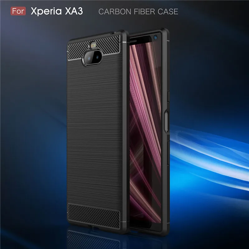 لسوني اريكسون 10/اريكسون 10 زائد حالة الكربون الألياف الوفير وعرة TPU كاملة حامي غطاء ل اريكسون XA3 جدا كوكه Fundas