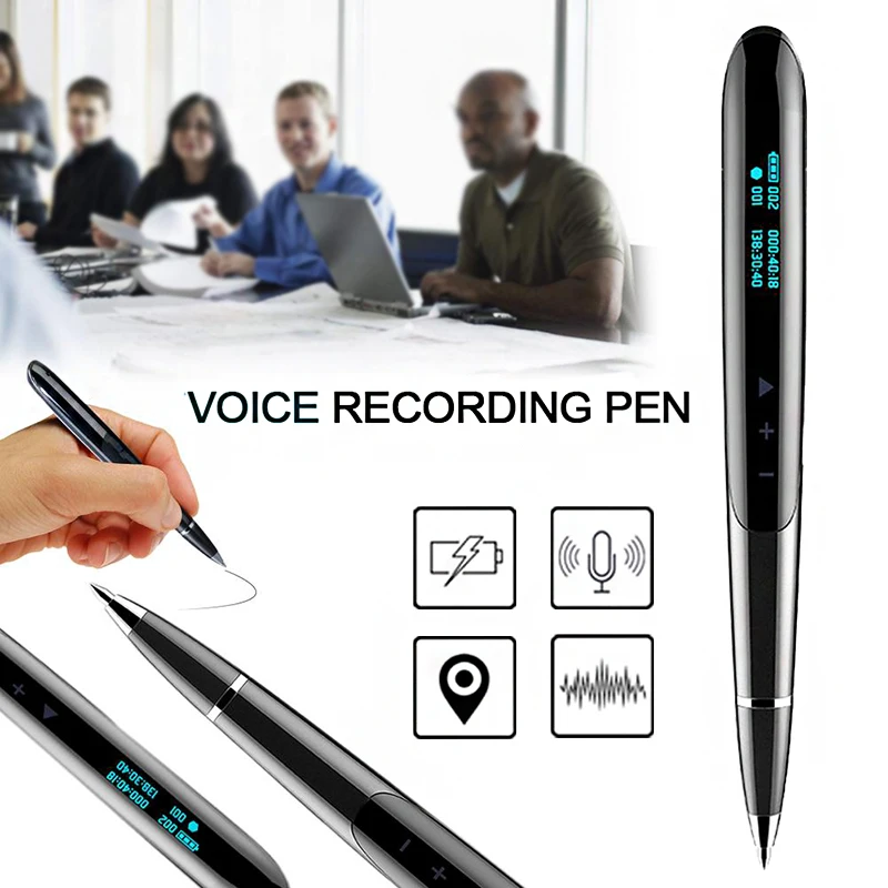  Professionale Display Lcd Digital Attivato Registratore di Scrittura Della Penna Audio Suono di Reg