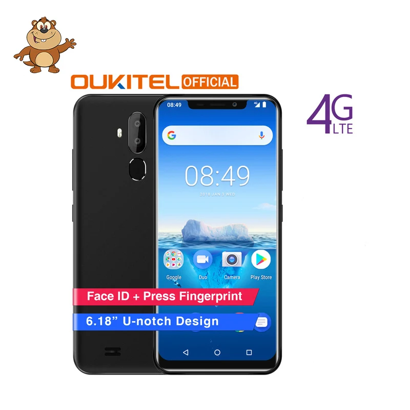 Оригинальный OUKITEL C12 Pro 6 18 &quot19:9 Android 8 1 мобильный телефон MT6739 4 ядра 2G Оперативная