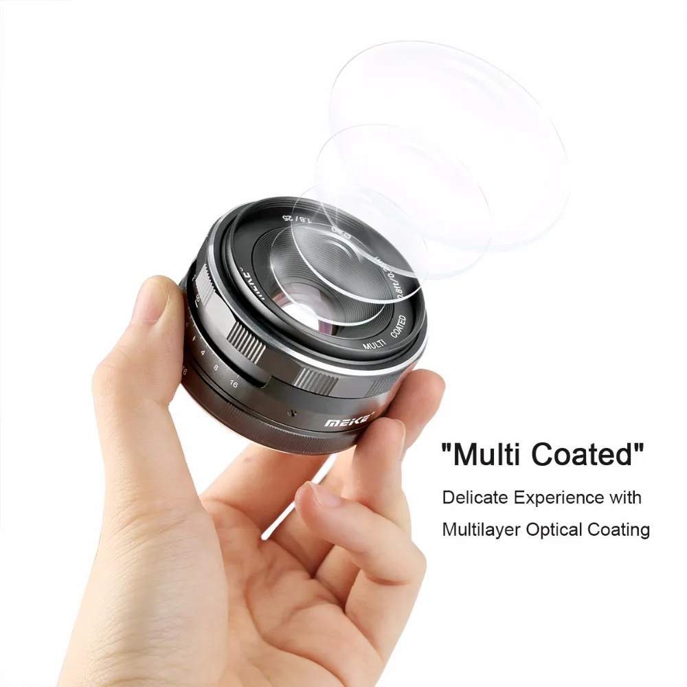  Meike MK 25mm f/1.8 Large Aperture Manual Focus Lens for Sony E-mount A6300 A6100 A6000 A5100 A5000