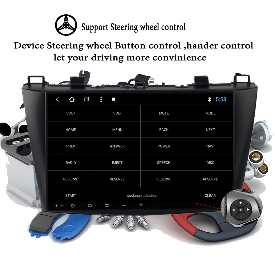 Perfect 4GB+64GB Android 9.1 9" Car GPS Navigation Radio Multimedia Player for 2009-2012 MAZDA 3 support DVR DAB+ TV tuner 4G Carplay 5