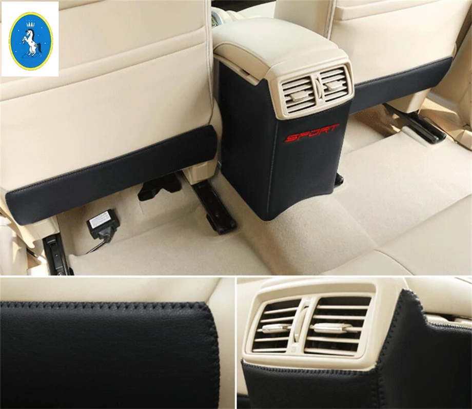 

Yimaautotrims Rear Seat Armrest Box Protection Pad Kick Stickers Cover Kit 3 Pcs Fit For Nissan Rogue / X-trail T32 2014 - 2019