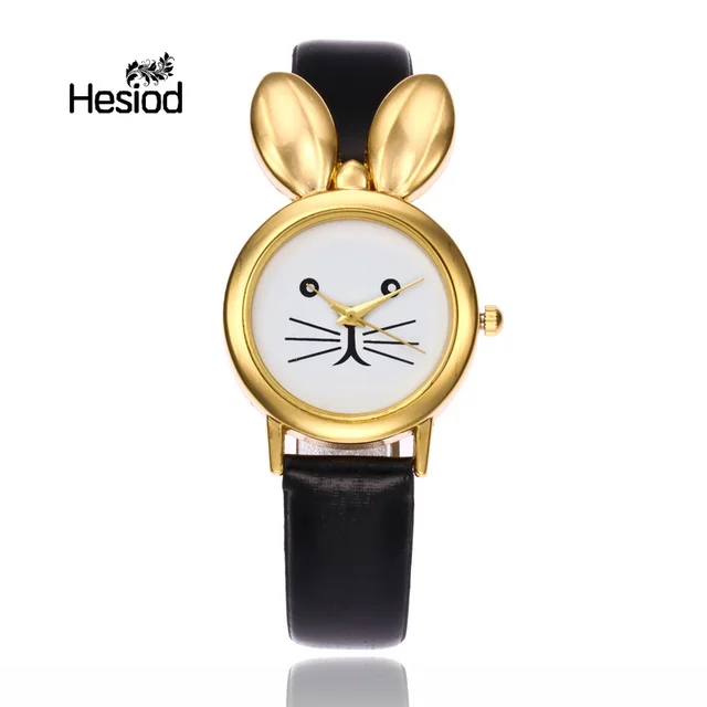 Hesiod Cute Design Gold Silver Rabbit Watch for Kids Cartoon Cute Wristwatches f Hesiod Cute Design Gold Silver Rabbit Watch for Kids Cartoon Cute Wristwatches f