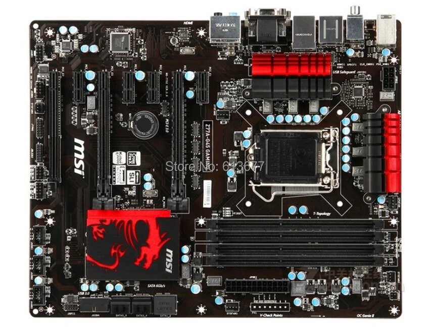 Оригинальная материнская плата для MSI Z77A-G45 GAMING DDR3 LGA 1155 для I3 I5 I7 cpu 32GB USB3.0 SATA3 настольная материнская плата