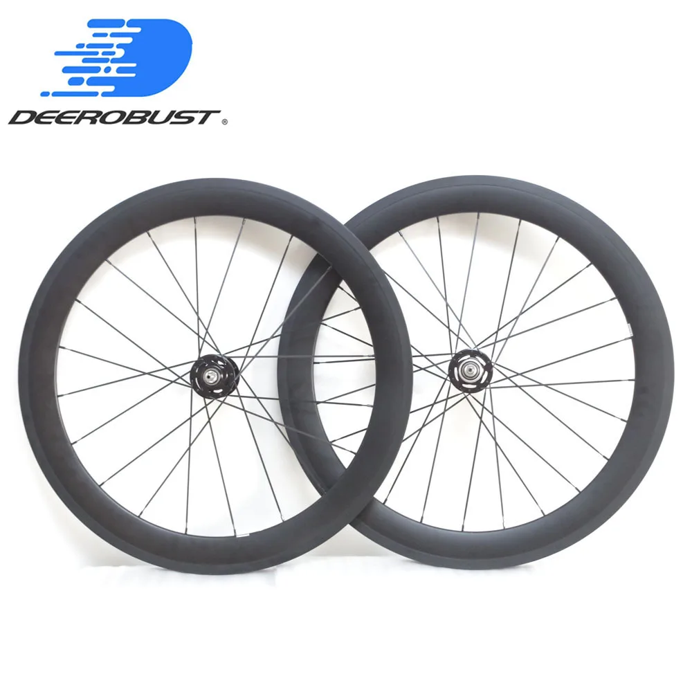 

1642g TRACK 700C 60mm deep 23mm wide Carbon Clincher Fixed Gear Front and Rear Bike Wheels Bicycle Wheelset Novatec Track hubs