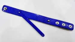 50 шт Королевский Синий PU змеиная кожа 18 мм (+ 8 мм) ширина 21 см длина браслеты оптом диетические аксессуары подходят 8 мм горки подвески