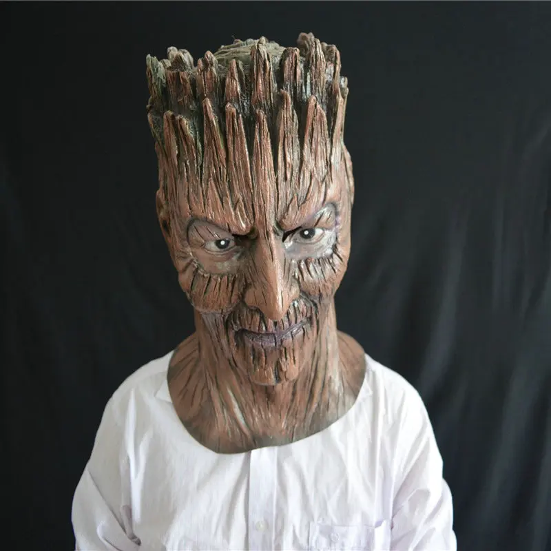 Tree Head Latex Full Face Dryad Mask Guardians of the Galaxy Movie Cosplay Props Realistic