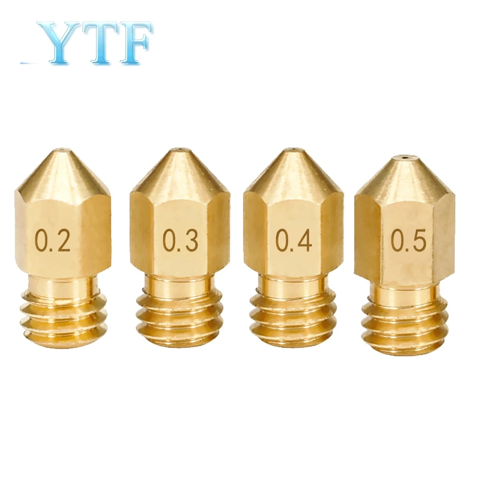 

3D Printer parts Nozzle Mixed MakerBot MK8 Sizes 0.2mm/0.3mm/0.4mm/0.5mm Extruder