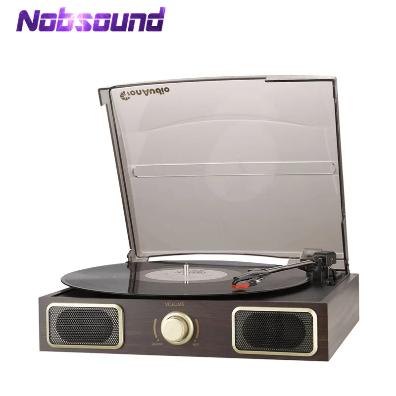 Виниловый проигрыватель Nobsound Hi Fi стерео виниловой записи Phono AUX Встроенные