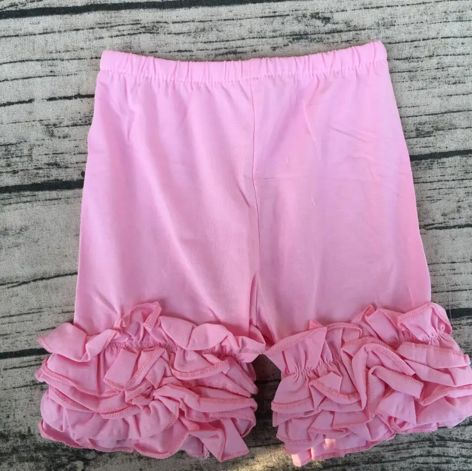 hot pink color girls princess pattern shorts toddler summer icing