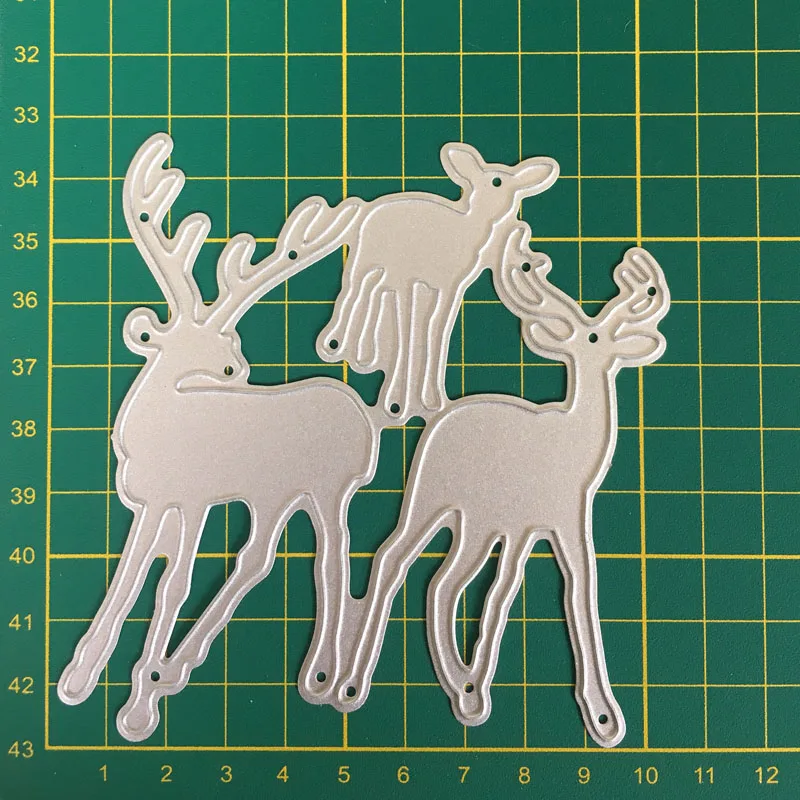 

3 elk Animal Envelope greeting card Stencil Metal Cutting Dies Cut Practice Hands-on DIY Scrapbooking Album Craft die 9.6*10.5cm