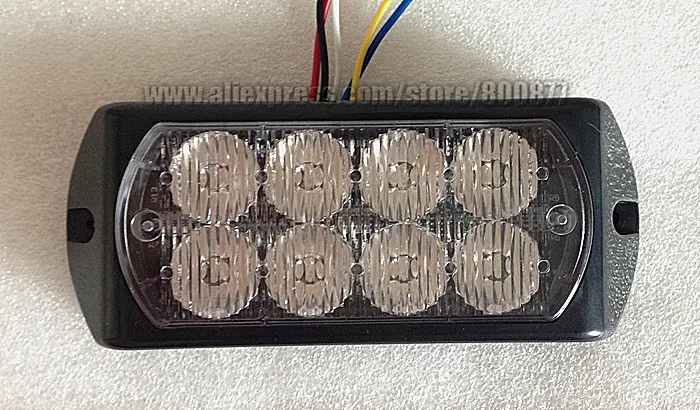 LED surface mounting light for car, LED warning Light, 8*3W LED, 26 flash, DC12/24V, synchronication function, LED grill light house alarm keypad