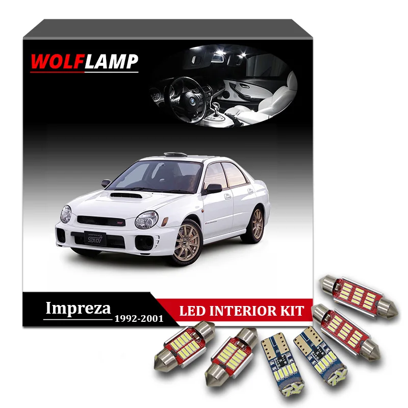 Wolflamp 9 шт. белые ледяные синие фонасветильник для автомобиля s 1992 2001 Subaru Impreza