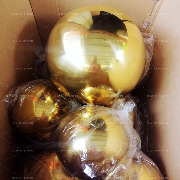1 шт. 300 мм в диаметре Золотой шарик из нержавеющей стали, полый шар, декоративный шар, титановое покрытие, магазины, гостиницы декоративные