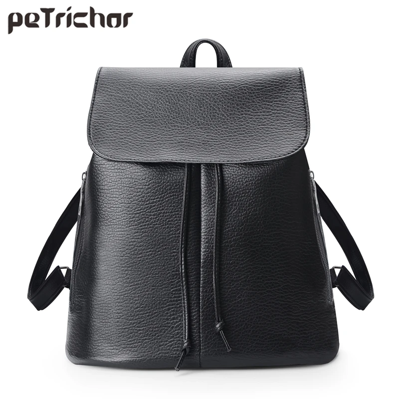 Mochila De mujer de patrón de flores de diseñador de cuerdas de cuero suave PU bolso de hombro de mujer mochilas de viaje Softback Mochila Mochila De mujer de patrón de flores de diseñador de cuerdas de cuero suave PU bolso de hombro de mujer mochilas de viaje Softback Mochila