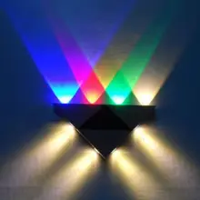 С регулируемой яркостью/не вверх/вниз 8 Вт светодиодный настенный светильник треугольная лампа диско Холл ресторана магазин