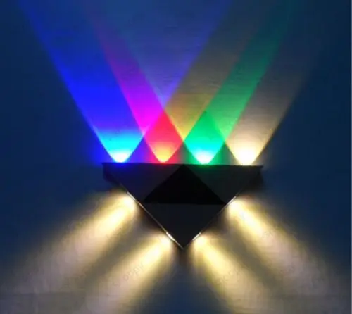 

Dimmable/Not Up/Down 8W LED Wall Sconce Light Fixture Triangle Lamp Disco Restaurant Hallway Store