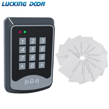 125Khz RFID Keypad Access Control System Device Machine RFID Card Reader Door Lock System 1000 user Keyfobs Cover 1000 users 1