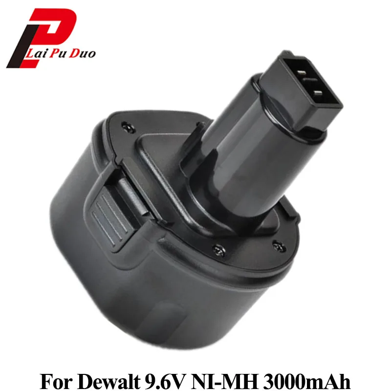 

9.6V 3.0Ah NI-MH Power Tool Replacement Battery For Dewalt Drill: DE9036, DE9062, DW050, DC855KA,DW955K, DE9061, DC750KA ,DW902